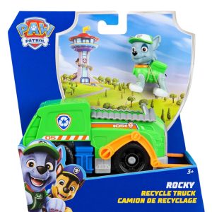 Paw Patrol - Vehiculo Basico con Figura de Rocky